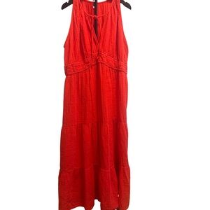 Old Navy Coral Sleeveless Maxi Dress